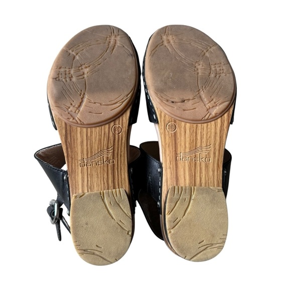 Dansko - Lucia Stylish Black Strappy Clogs Sz 38 - Picture 9 of 13